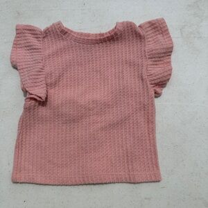 dip Textured Pink Kids Blouse